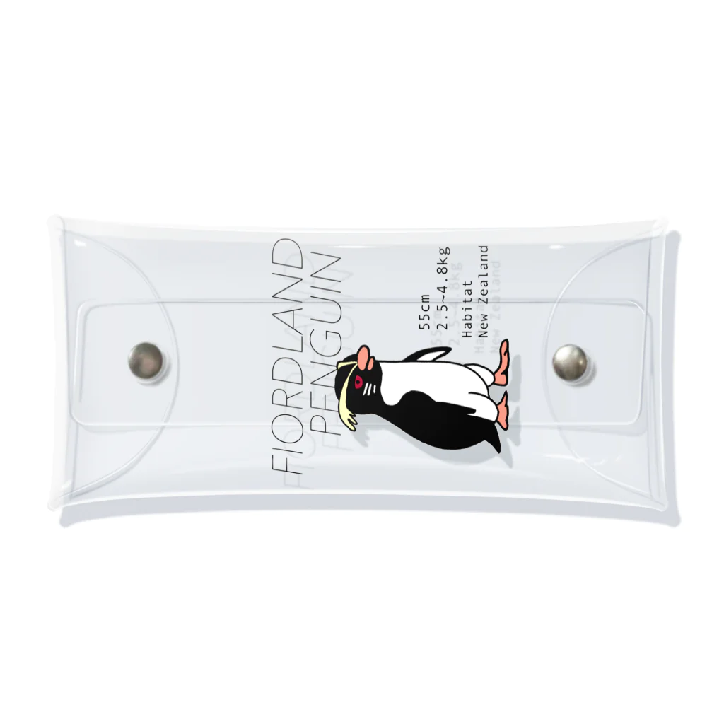 空とぶペンギン舎のフィヨルドランドペンギン Clear Multipurpose Case