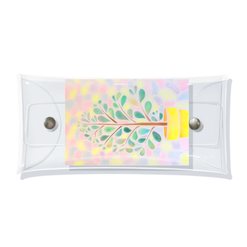 ミズノ リエ　グッズのミズノリエ「鉢植えの木」 Clear Multipurpose Case