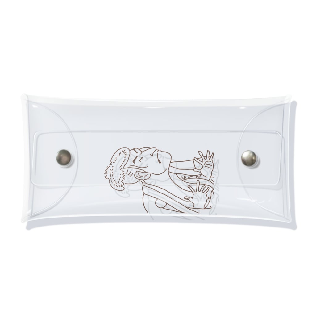 iiiiikustanのしゃらくん。線画バージョン Clear Multipurpose Case