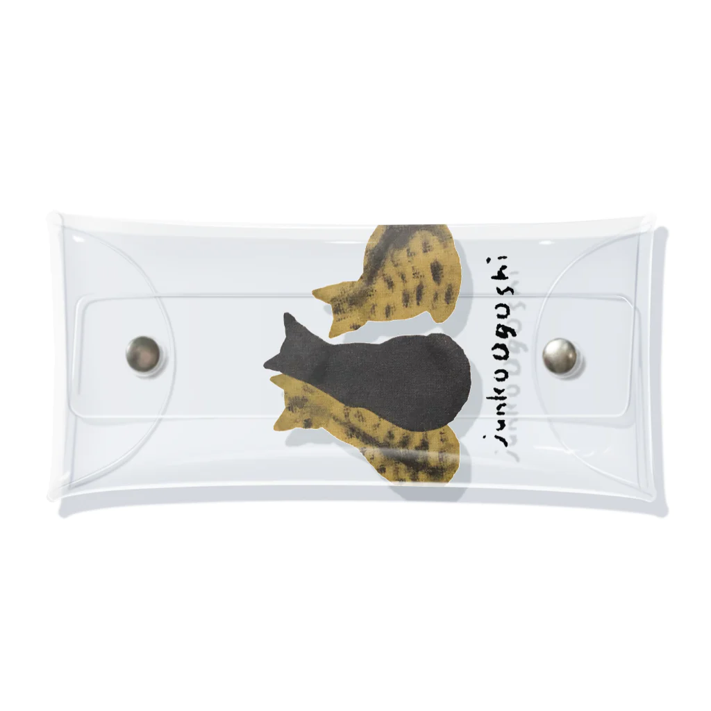 Junko Ogoshi original goodsの3匹の猫 Three cats Clear Multipurpose Case