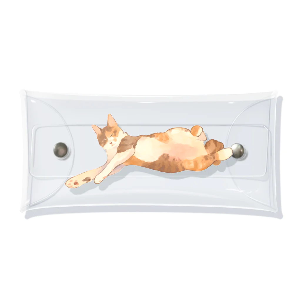 ＊3のBon Dance cat Clear Multipurpose Case