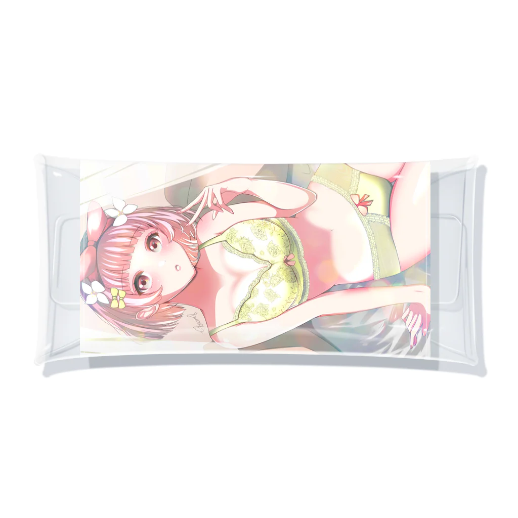 ものずぃ🍥IllustratorのSummer lingerie【イラストレーター/ものずぃ】 Clear Multipurpose Case