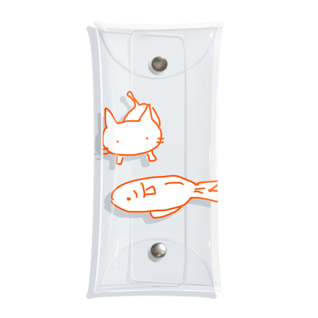 さくらもち市長のSUZURI商店の猫ちゃんさん お魚どしたん Clear Multipurpose Case