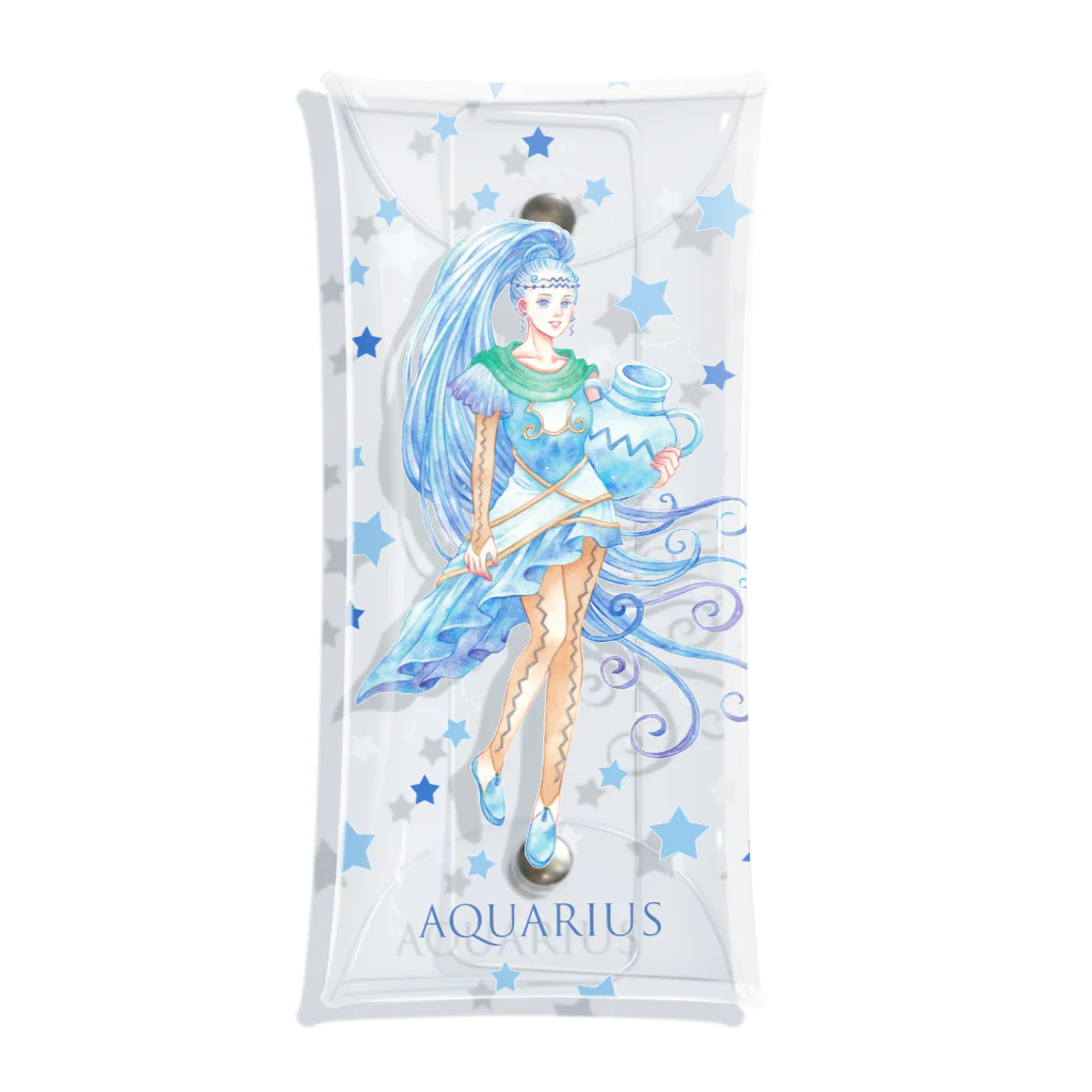 kazuyo online store【suzuri】　　　　　　　　　　　　　　　　　　　　　　　　　　　　　　　　　　　　　　　　　　　　　　　　　　　　　　　　　　　　　　　　のAquarius【水瓶座】 Clear Multipurpose Case