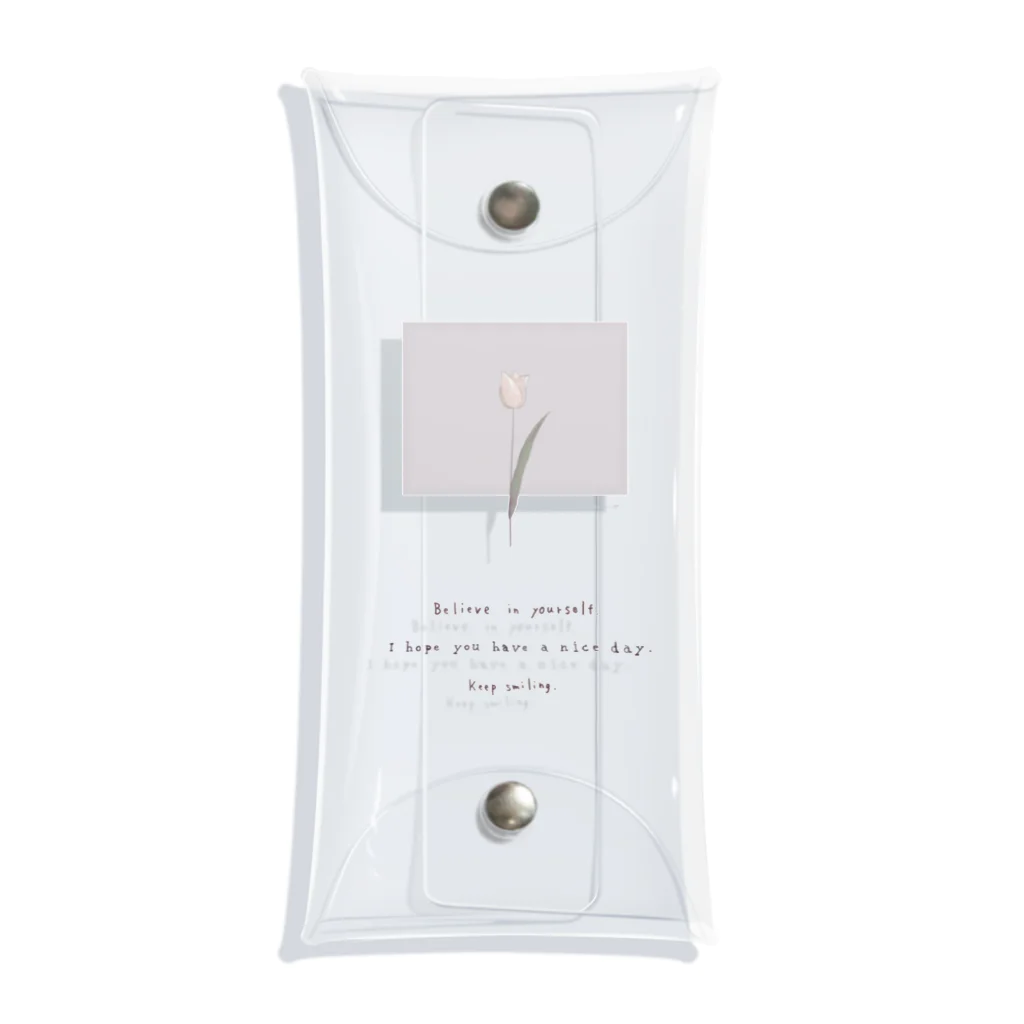 rilybiiのPeach Tulip × lavender blueberry milk tea Clear Multipurpose Case