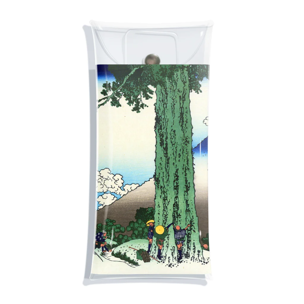 寿めでたや(ukiyoe)の葛飾北斎_冨嶽三十六景　甲州三嶌越 Clear Multipurpose Case