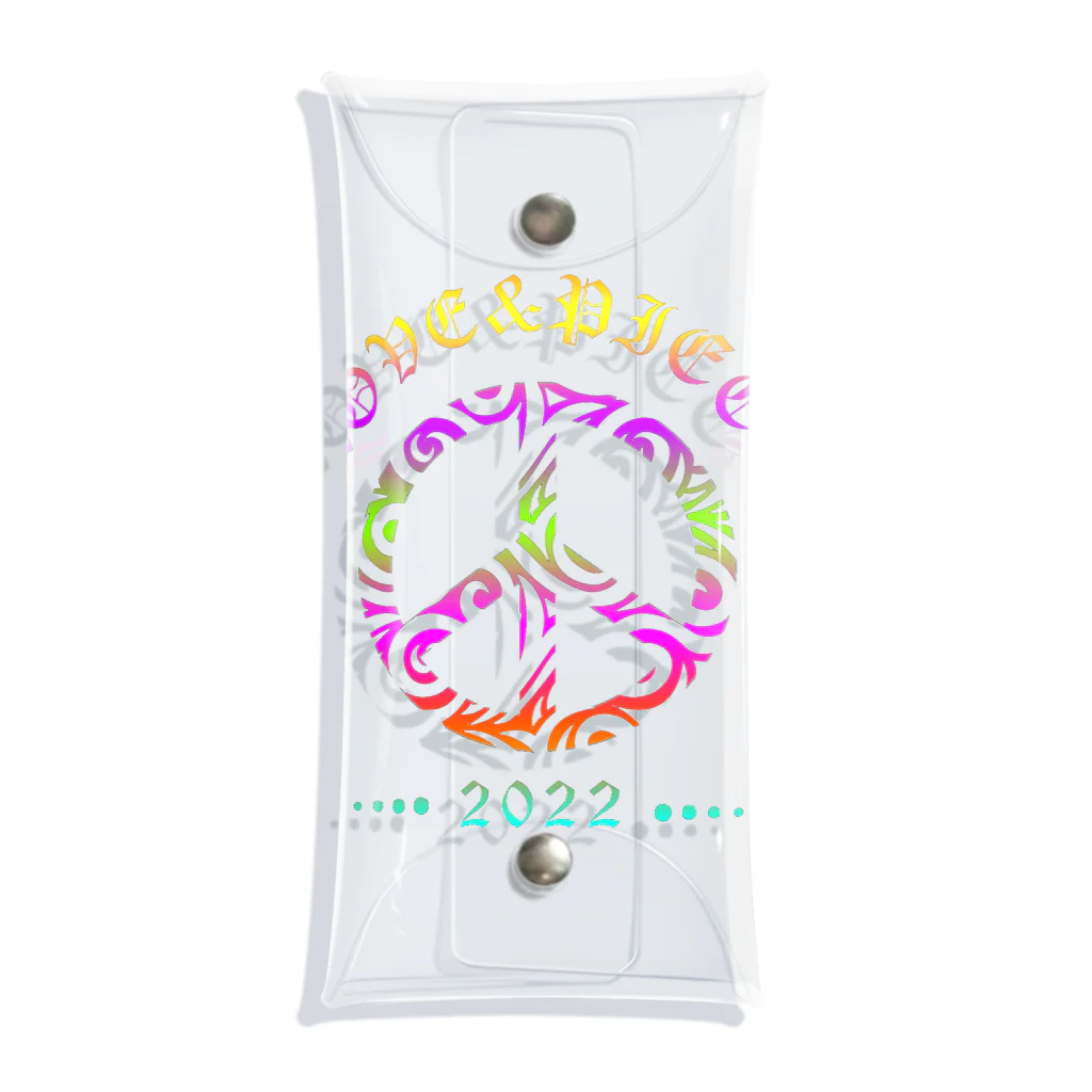 薈.collectionのLove＆peaceシリーズRainbowcolorバージョン Clear Multipurpose Case