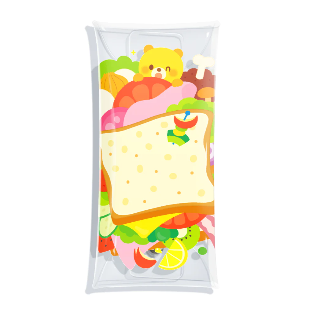 Illustrator イシグロフミカのサンドイッチ クリアマルチケース
