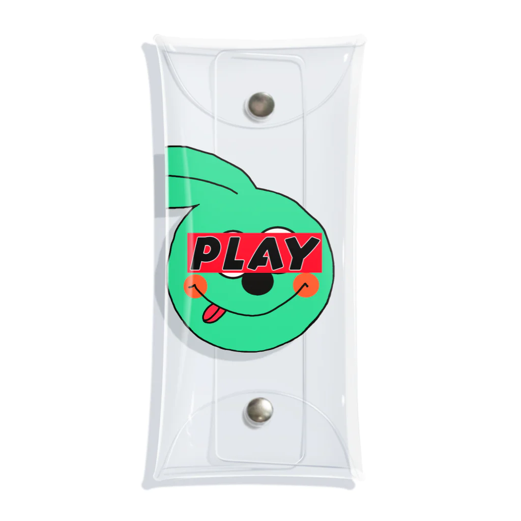 PLAY clothingのPLAY GREEN RABBIT Clear Multipurpose Case