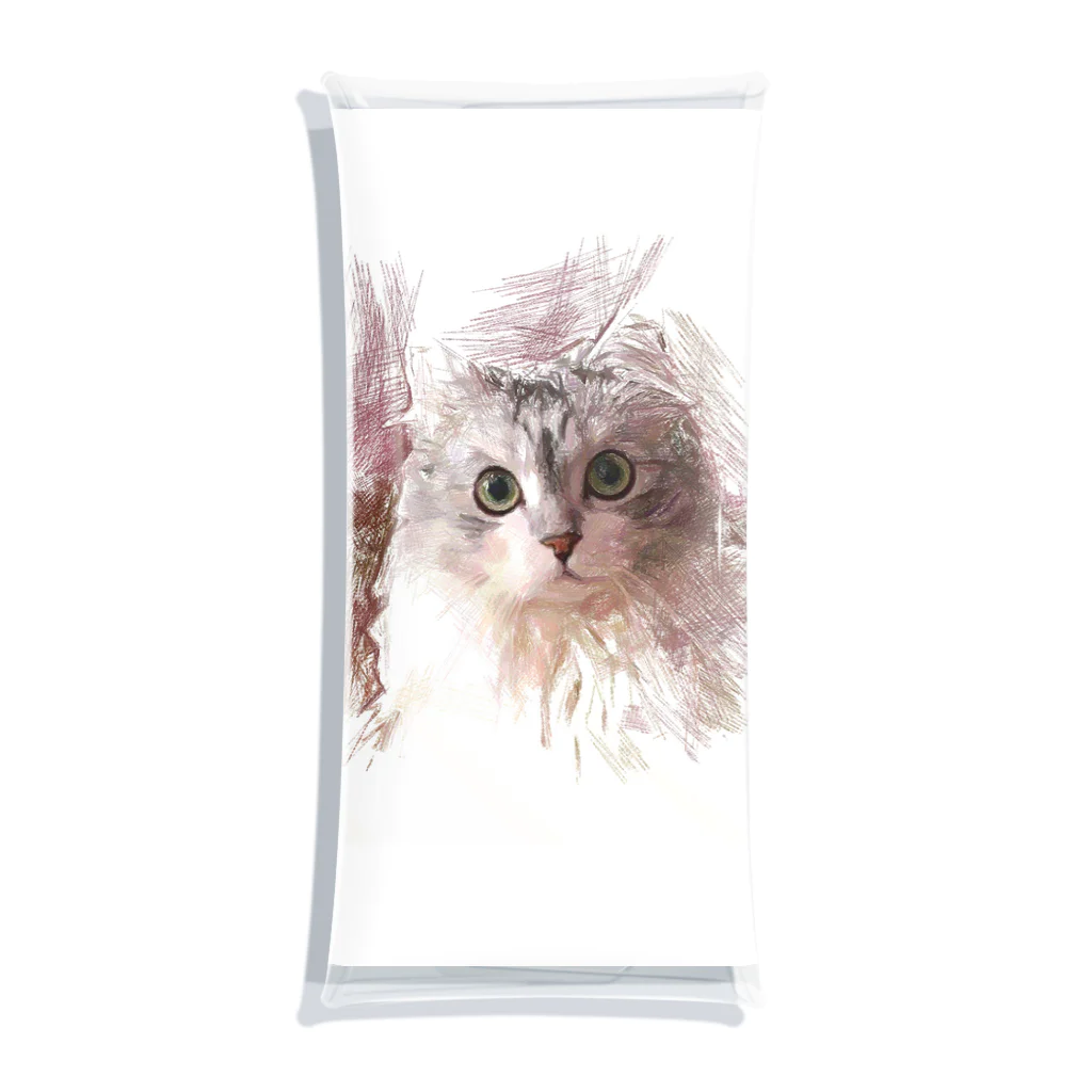 ARTY COATYのお店の猫　デッサン風イラスト Clear Multipurpose Case