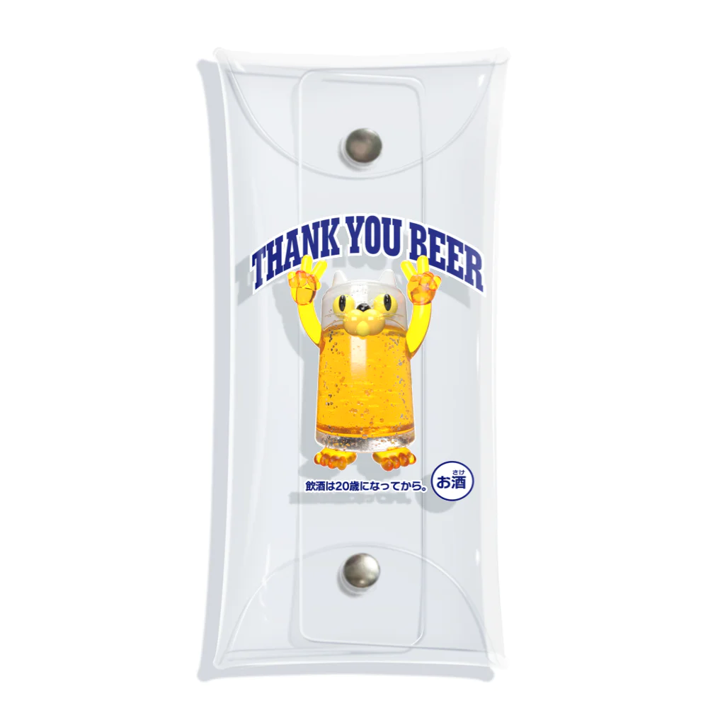 LONESOME TYPE ススのビールジョッキ🍺(猫) Clear Multipurpose Case