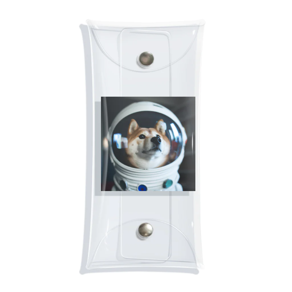 Shibainuteikokuの宇宙飛行士柴犬 クリアマルチケース