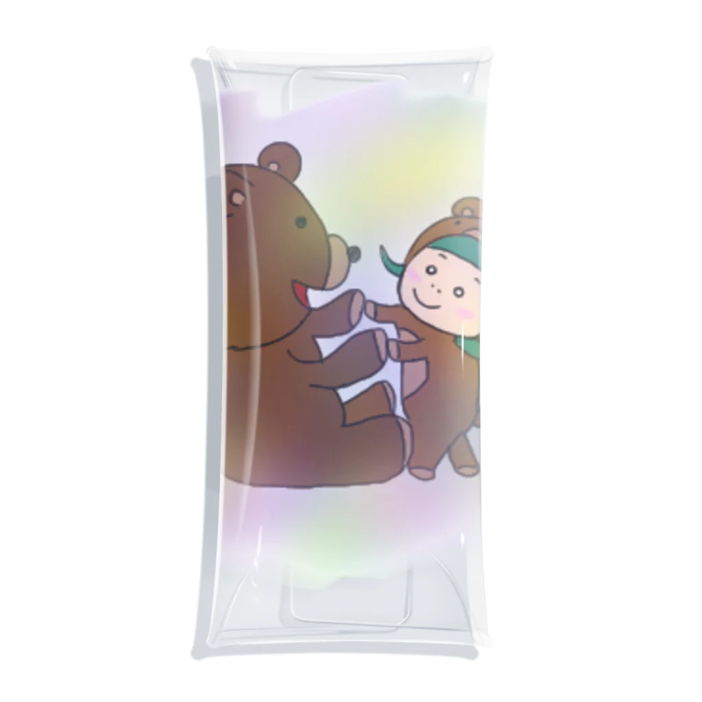 ゆるキャラくまの子NINOのクマの子NINO  くまさんと一緒 Clear Multipurpose Case