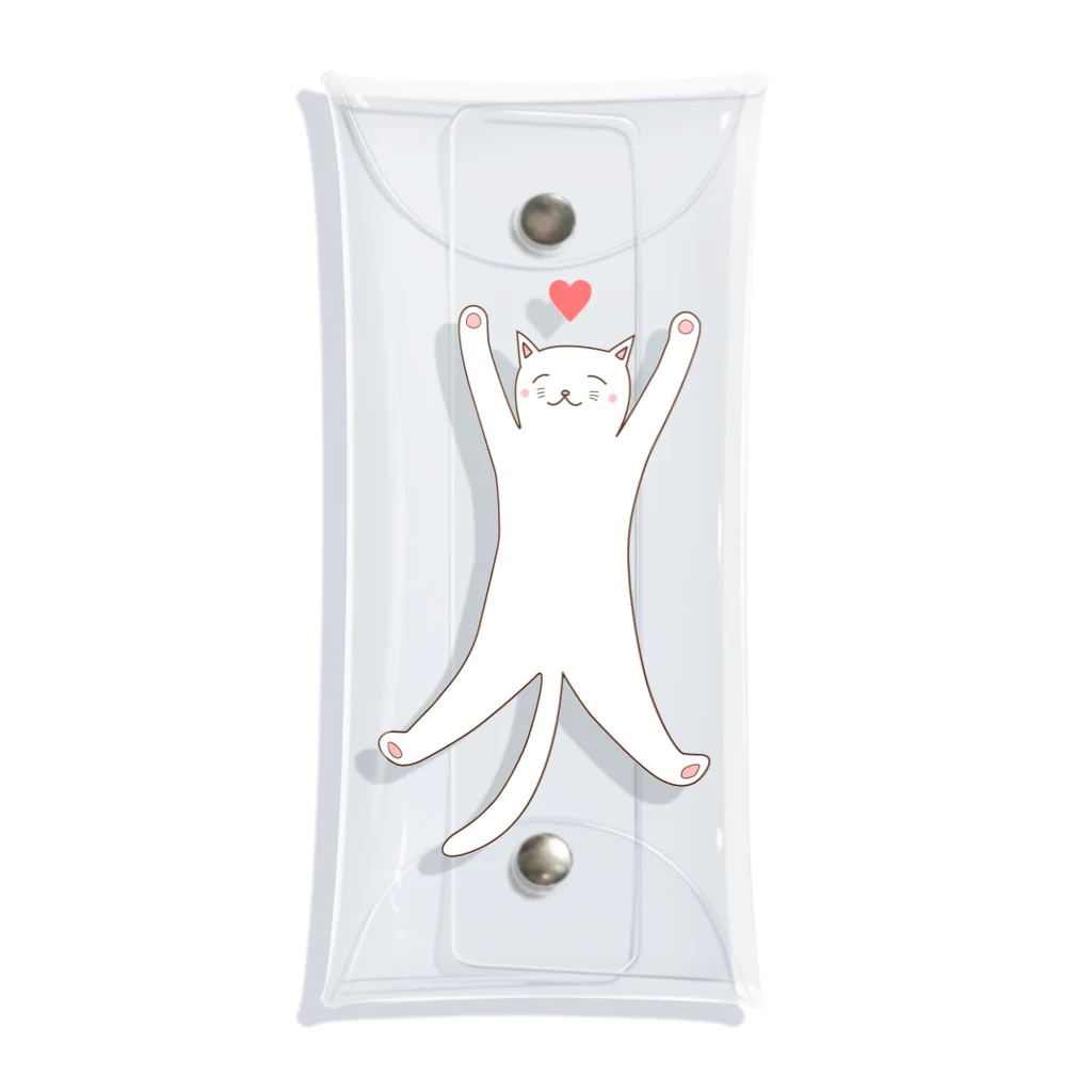 AROMA☆LOVELYのSTRETCHING CAT Clear Multipurpose Case