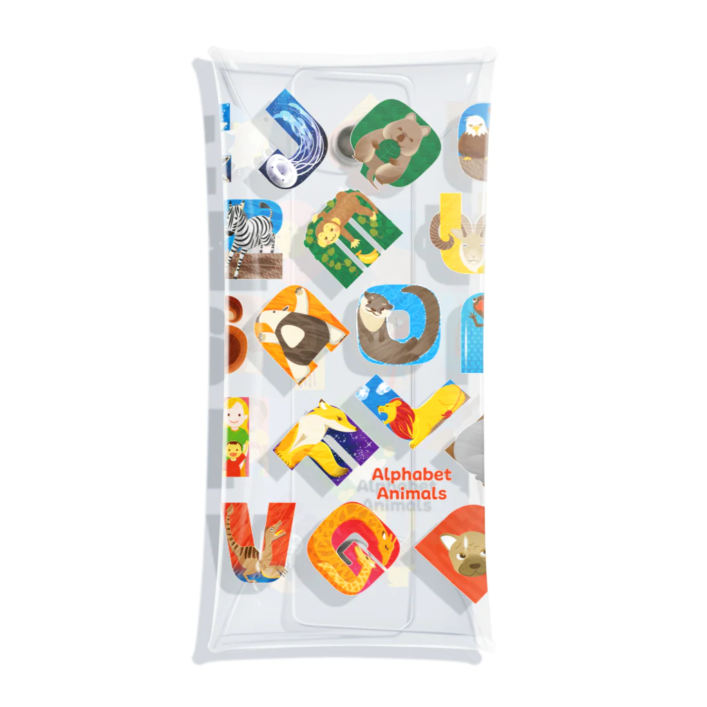 tawtawのAlphabet Animals - square Clear Multipurpose Case