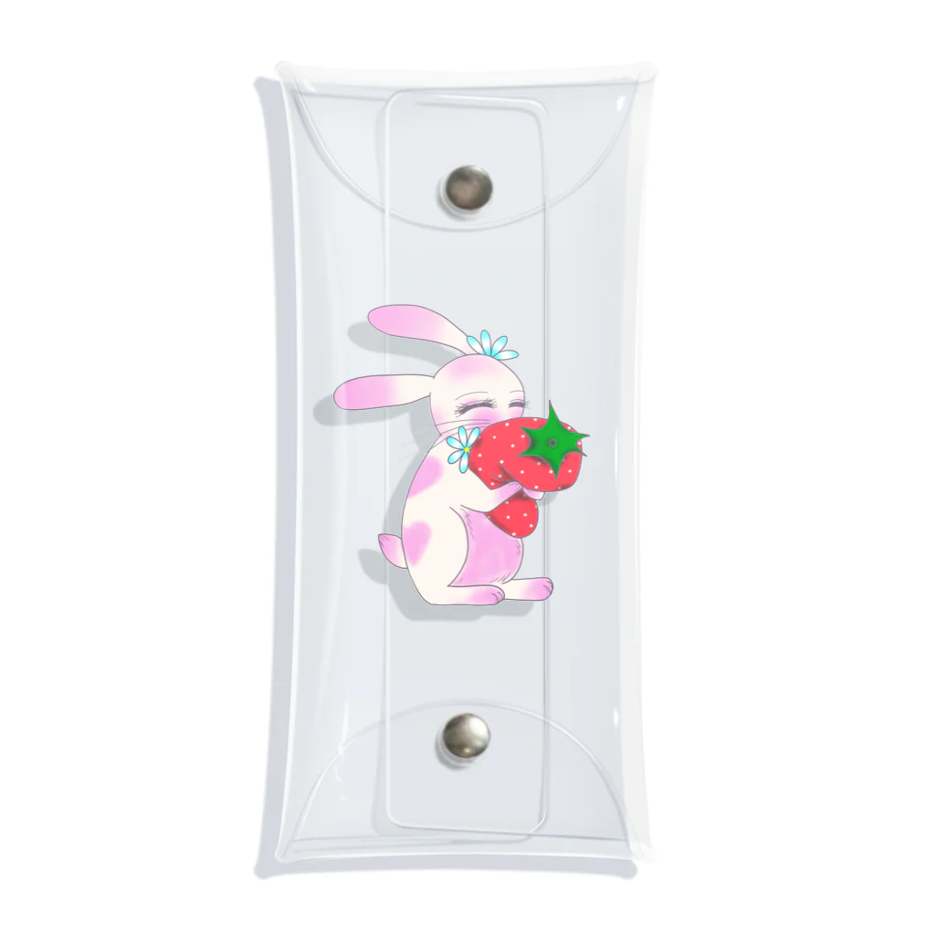 Rabbitflowerの♥らびこ♥の大好きなイチゴギュー Clear Multipurpose Case