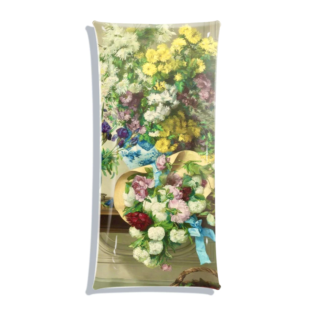 花名画アートグッズのJenny Villebesseyx 《花のある静物》 Clear Multipurpose Case