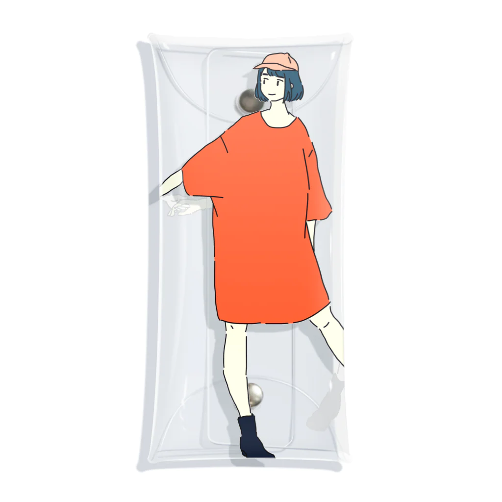 マキノノマの手をひくTシャツワンピ Clear Multipurpose Case