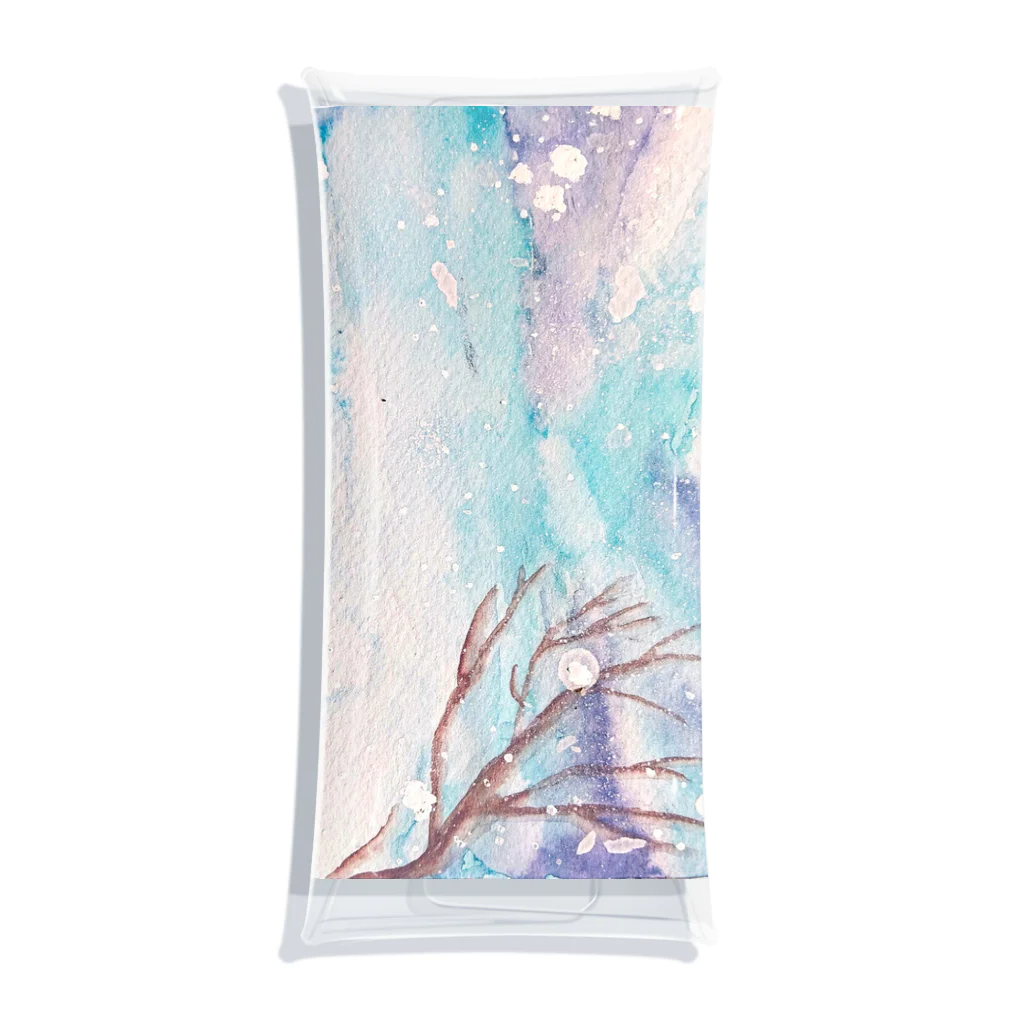 水彩-takaの水彩 暖かい雪景色 Clear Multipurpose Case