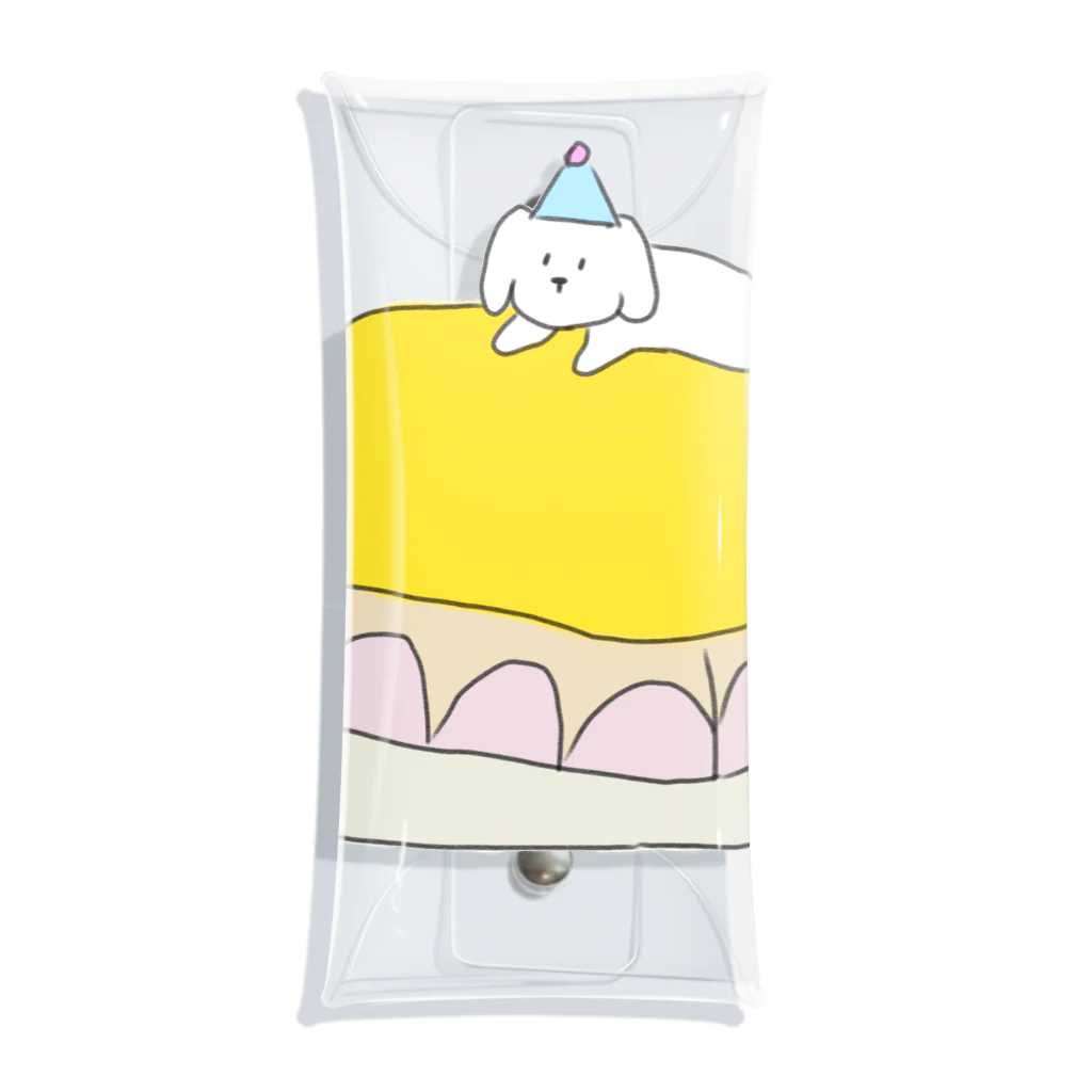 みにゆん　ねこのLovely puppy cake Clear Multipurpose Case