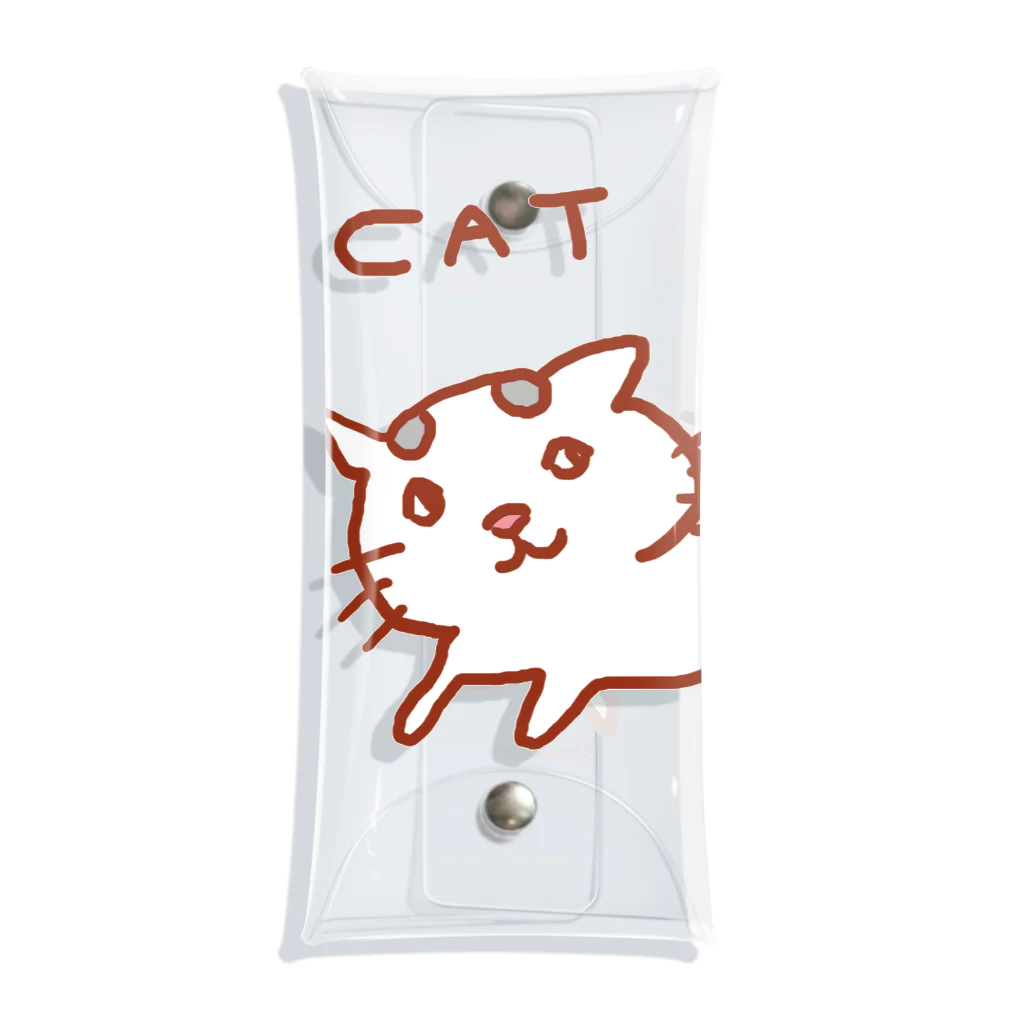 ネコのうーたんになりたいくちばしショップのねこだけキャット Clear Multipurpose Case