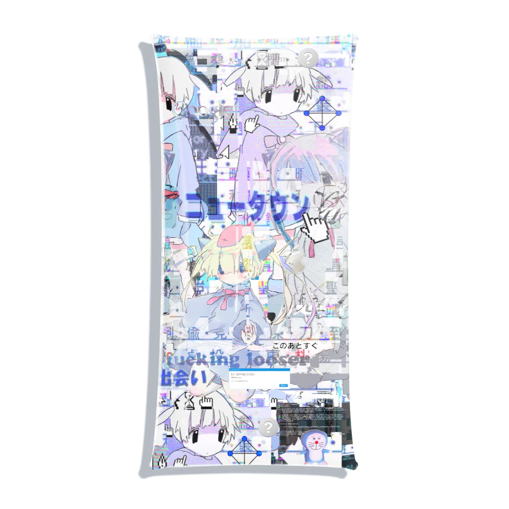 ゆーきんの絵ぐっずのあんしん×リスカちゃん Clear Multipurpose Case