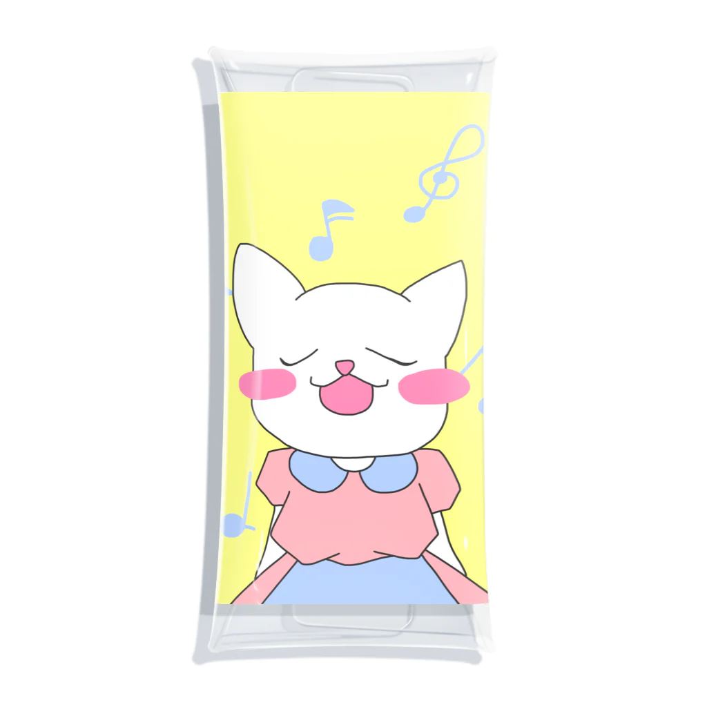 studio Leafの歌を歌う猫ちゃん Clear Multipurpose Case