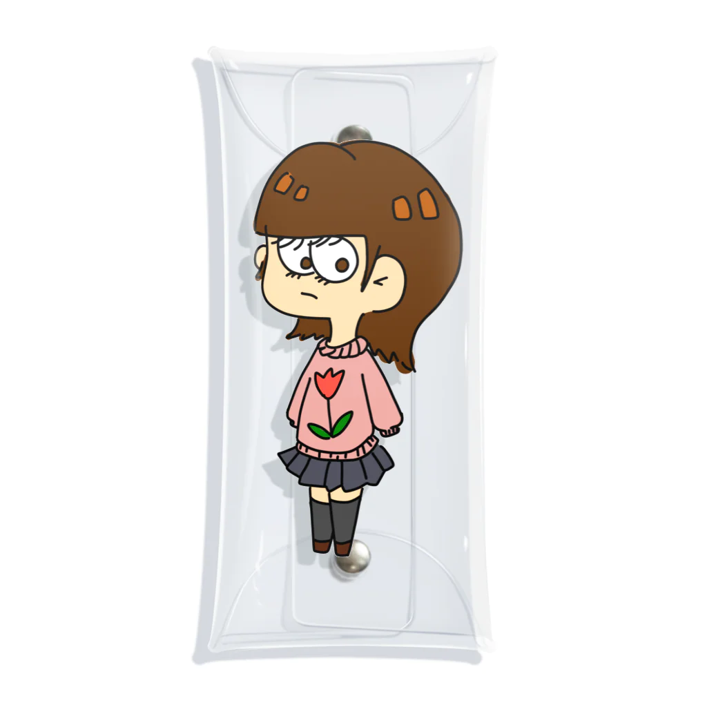 なはるんのチューリップの服の女の子 Clear Multipurpose Case