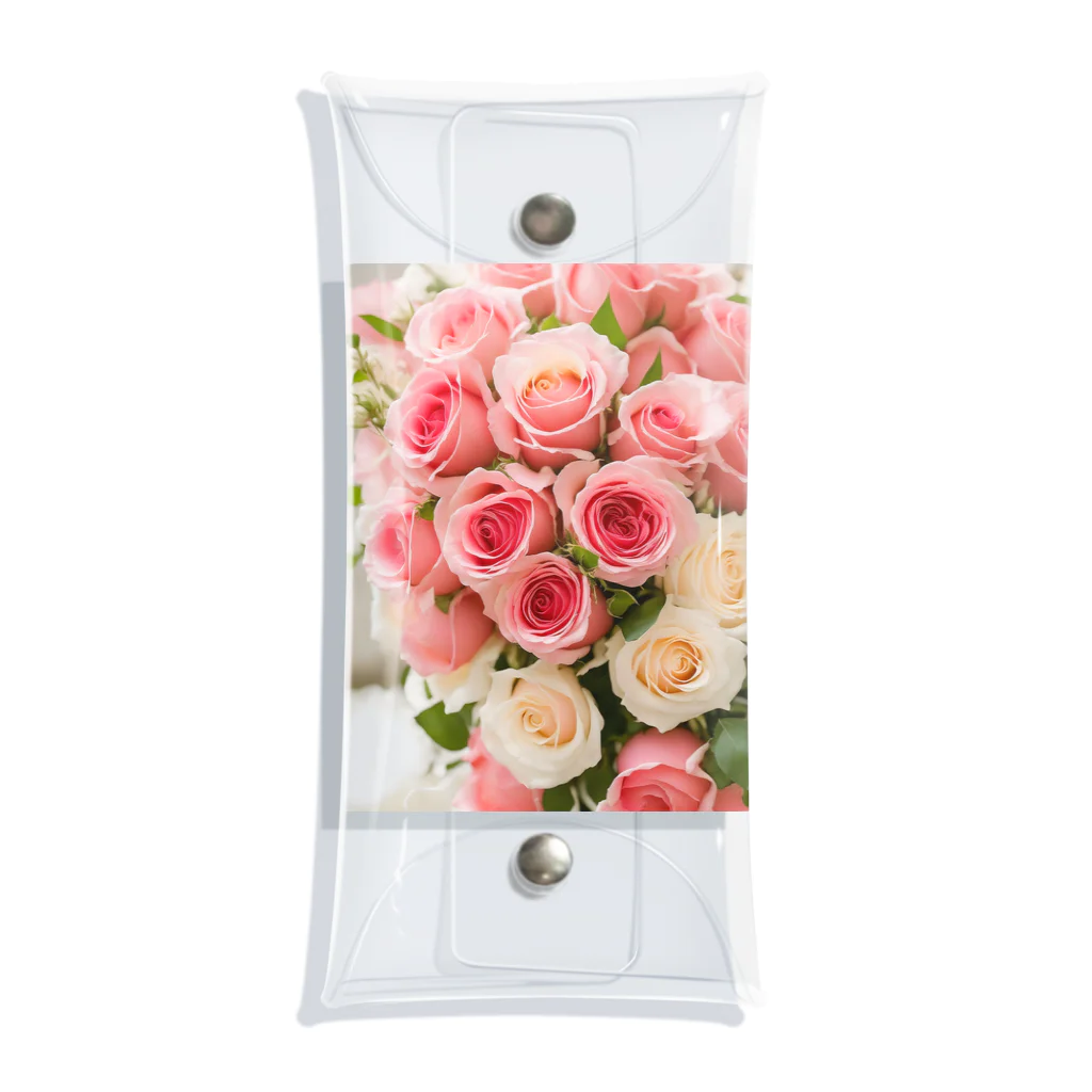 dolphineのPink Rose Bouquet クリアマルチケース