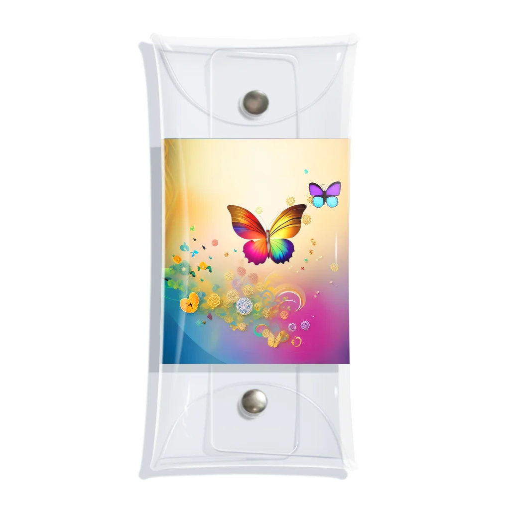 dolphineのHealing Rainbow butterfly Clear Multipurpose Case