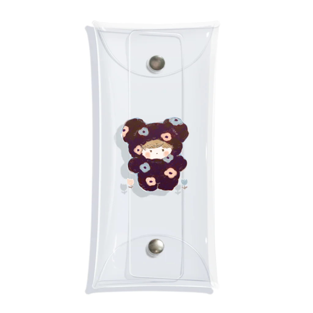 asami_sanの花がらのもこもこ Clear Multipurpose Case