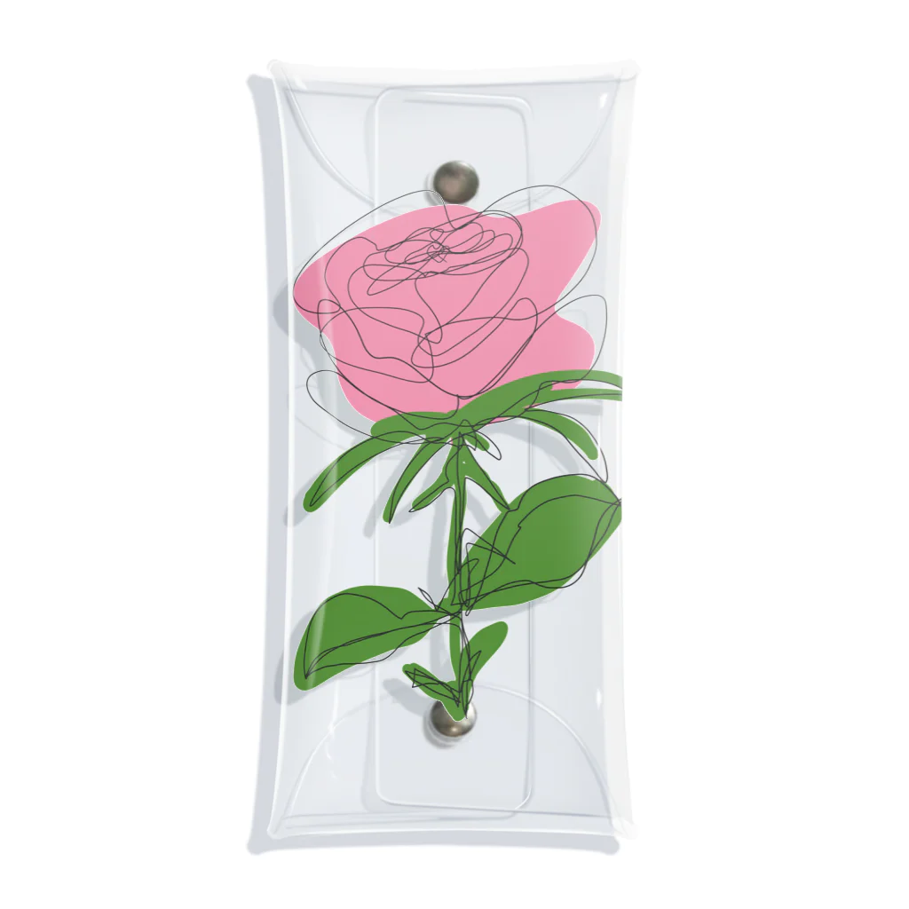 サラスシのmy ROSE ピンク Clear Multipurpose Case