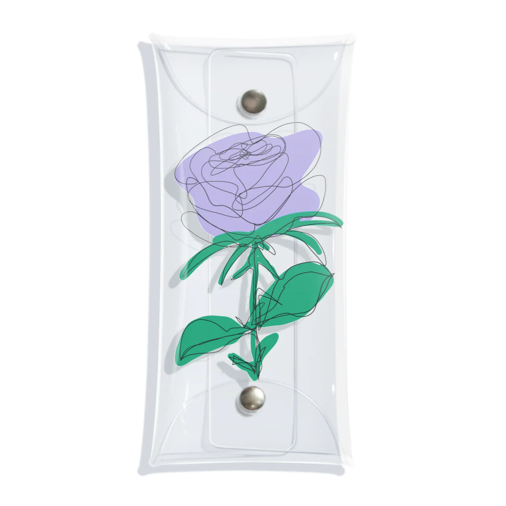 サラスシのmy ROSE パープル Clear Multipurpose Case