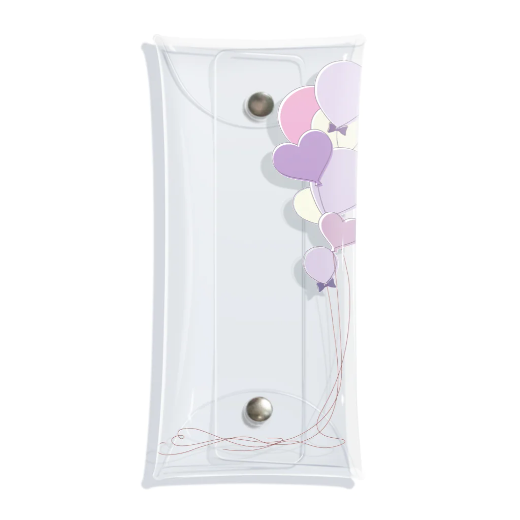hanaの推し活ショップのbig purple balloons Clear Multipurpose Case