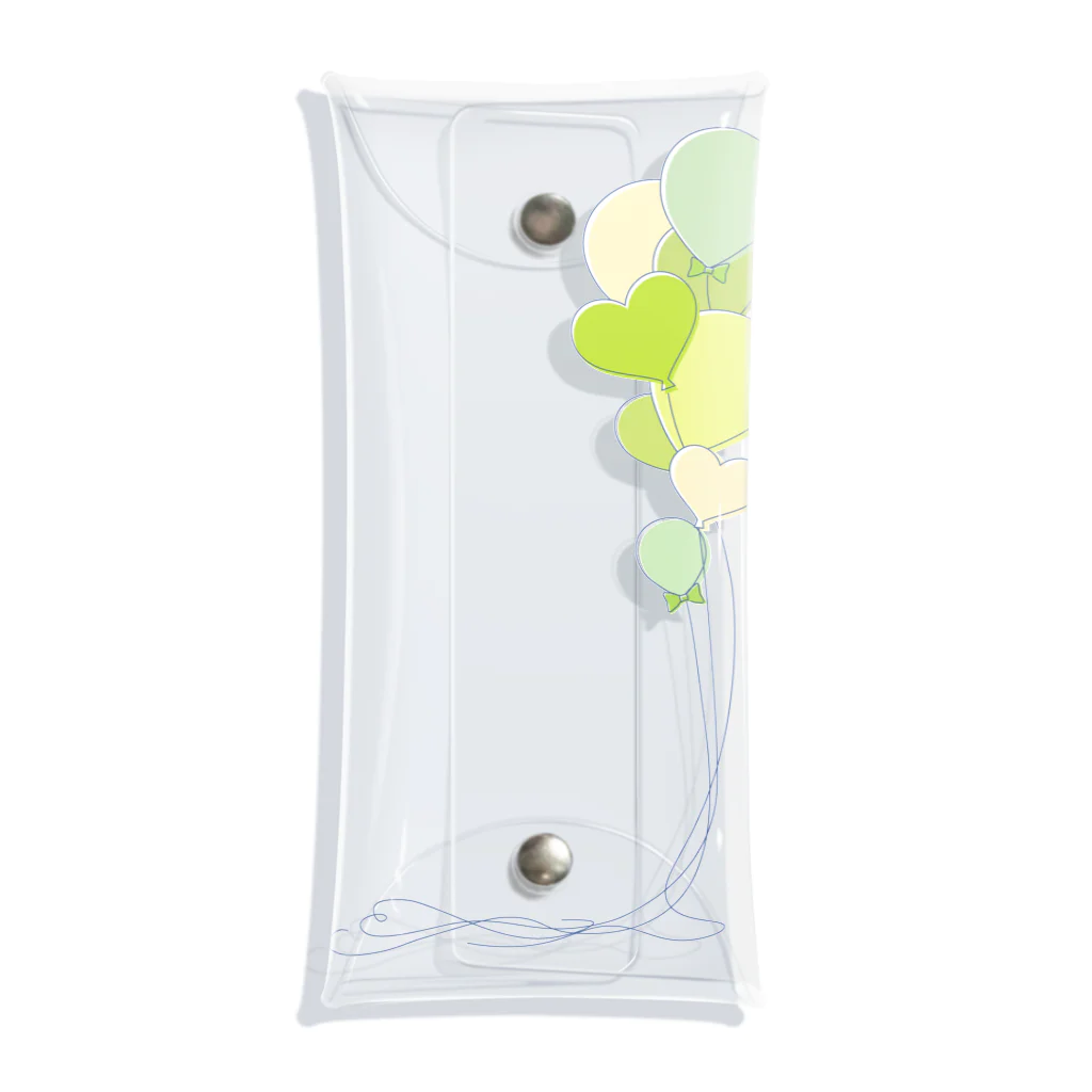 hanaの推し活ショップのbig lightgreen balloons Clear Multipurpose Case