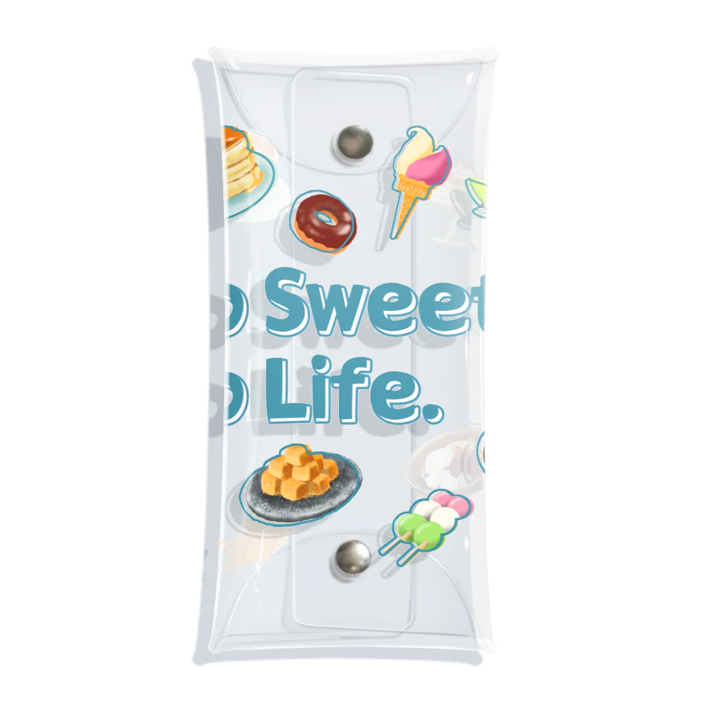 SU-KUのNo Sweets,No Life. Clear Multipurpose Case