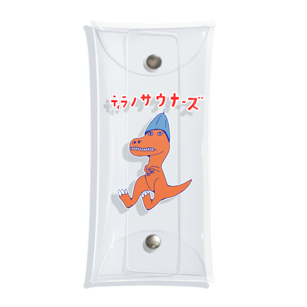 NIKORASU GOのサウナダジャレデザイン「ティラノサウナーズ」 Clear Multipurpose Case