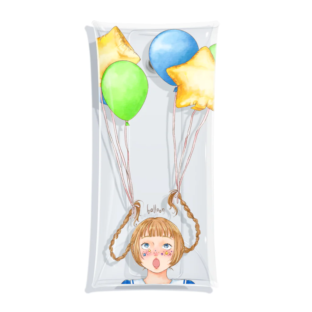 Pinokoのballoon クリアマルチケース