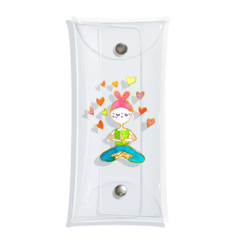 onmycolorの楽描き店のそばかすこちゃん with LOVE (小物） Clear Multipurpose Case