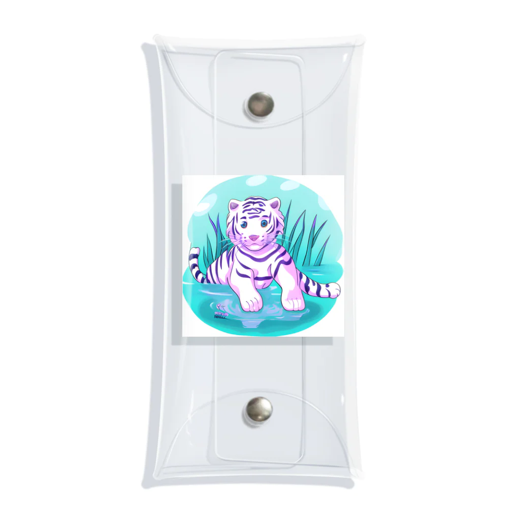 いつもおおきに！たけじいちゃんのWhite Tiger Baby Sigi Clear Multipurpose Case