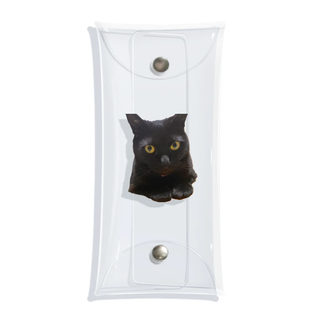 ソヒのショップのリラックス黒猫 Clear Multipurpose Case