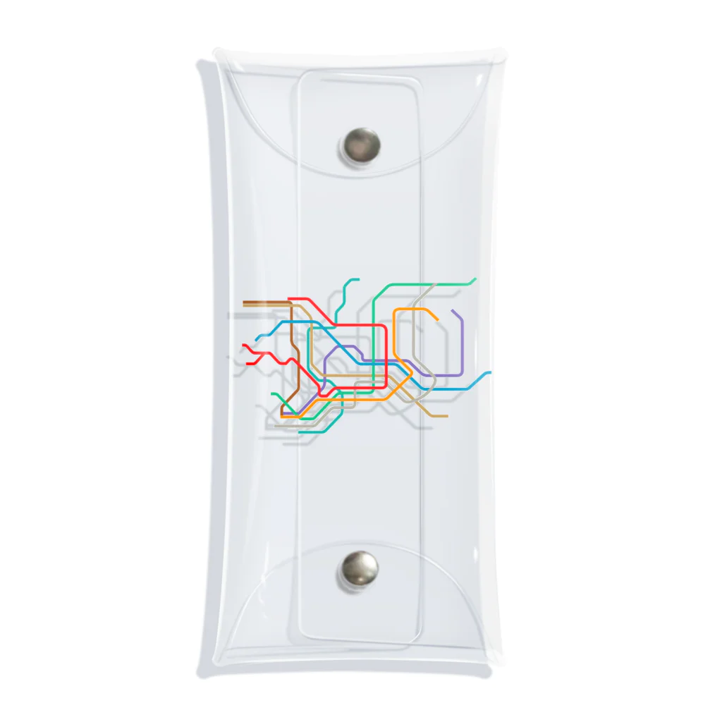 DRIPPEDの東京メトロ路線図-TOKYO METRO-東京地下鉄路線図- Clear Multipurpose Case