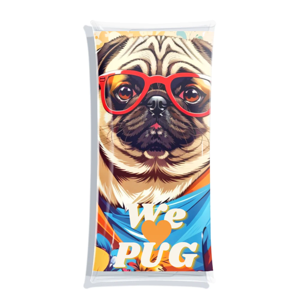 LEONのWe♥PUG　色彩（パグ大好き！） Clear Multipurpose Case