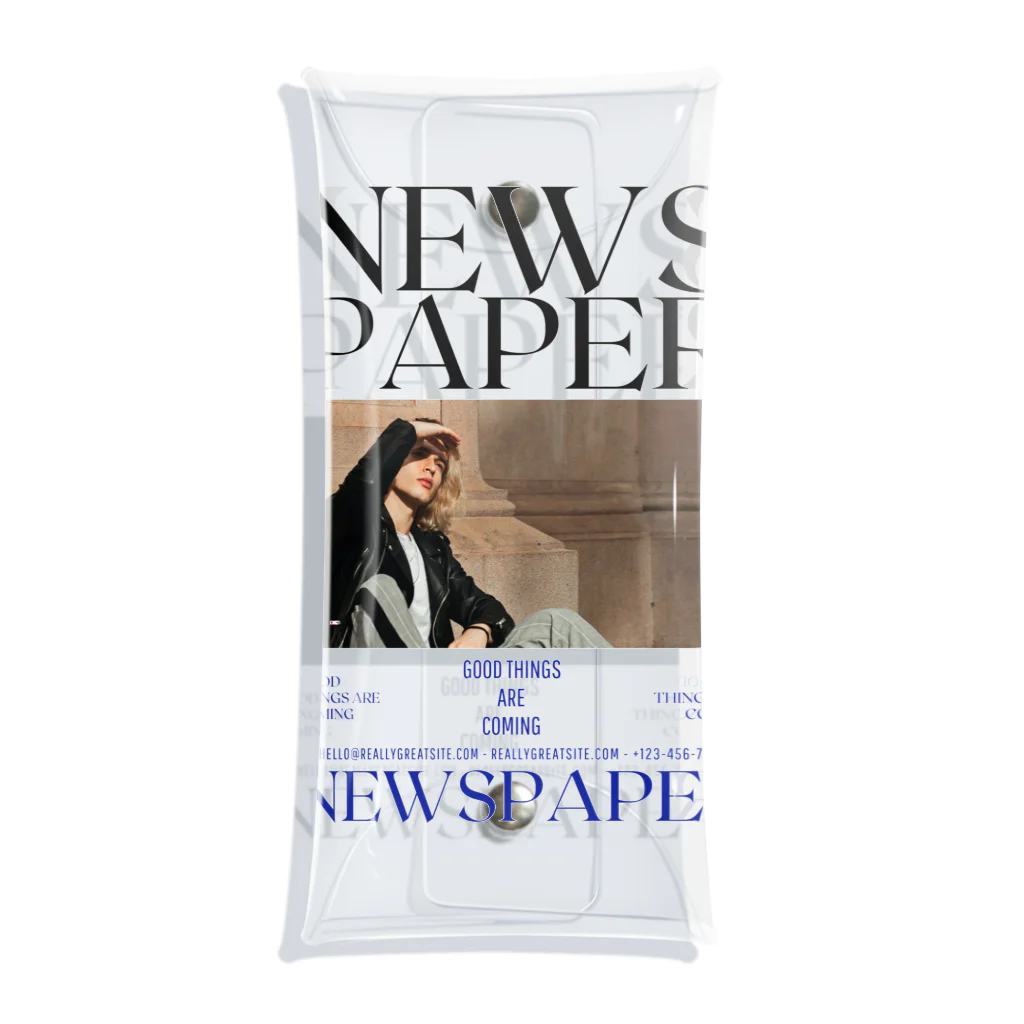 show.のNEWS PAPER Clear Multipurpose Case