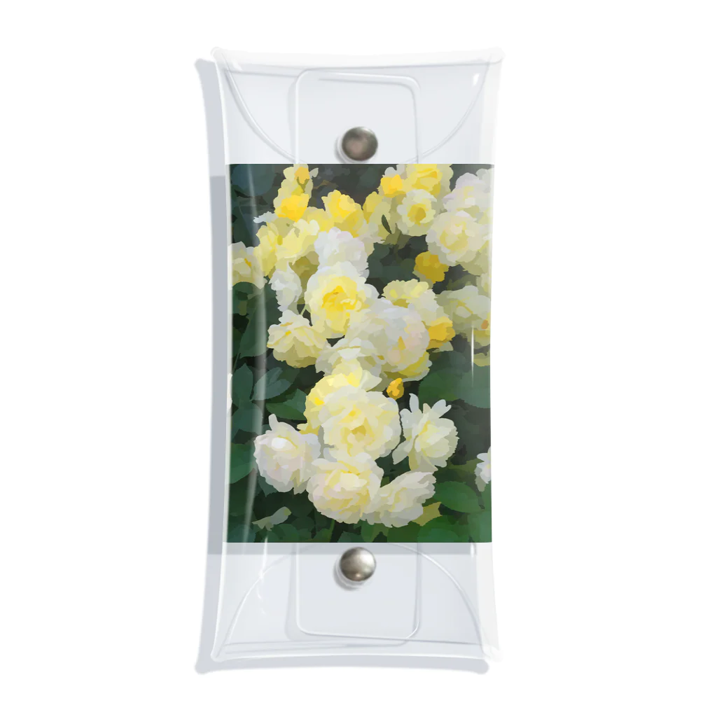 bitpiyoの黄色い薔薇の花 Clear Multipurpose Case