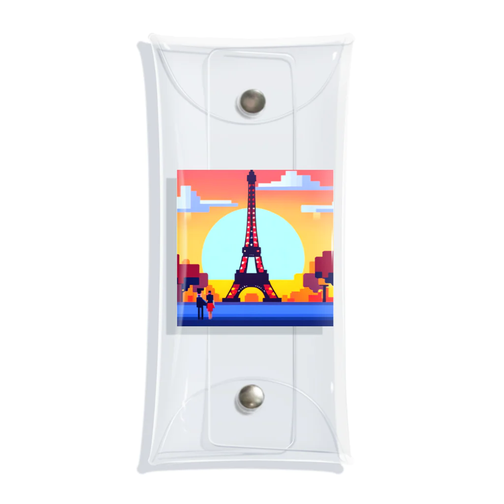 shibasannのフランスの風景のピクセルアート Clear Multipurpose Case