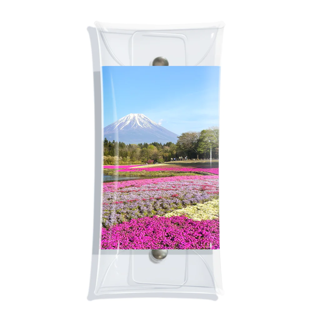 y-u-ki0179の富士山と本栖湖と芝桜 Clear Multipurpose Case