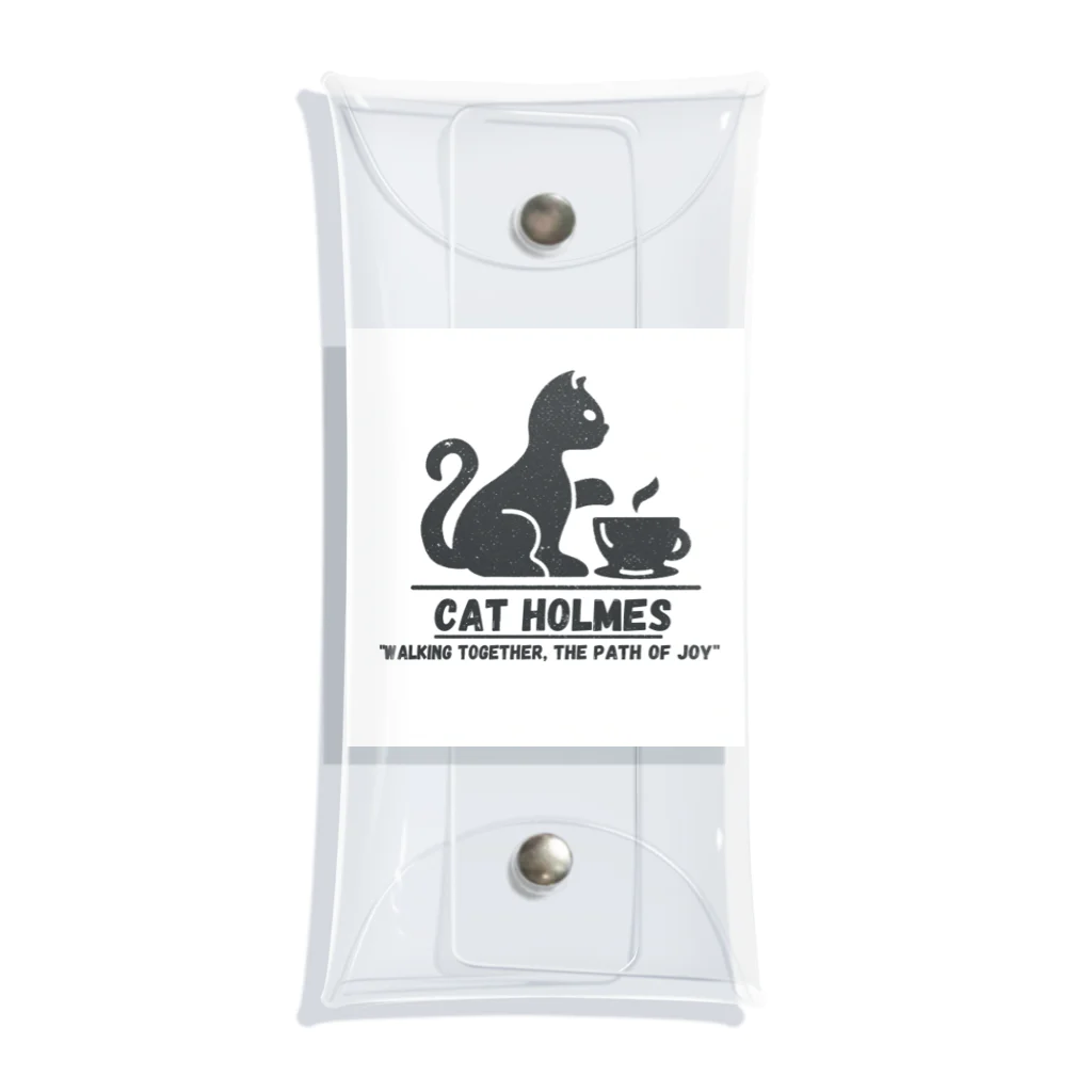  cat Holmesのdaily life at home Clear Multipurpose Case