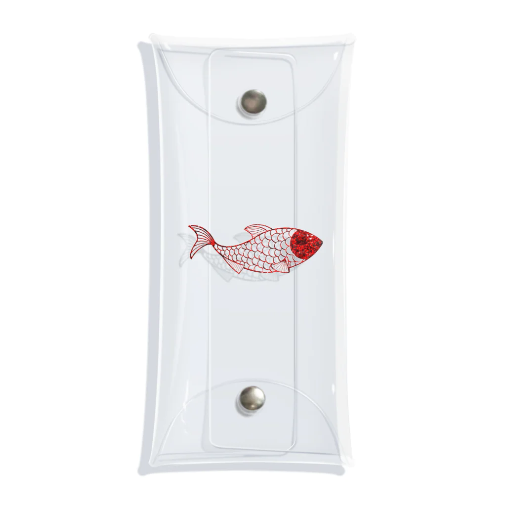 mumusの魚　sequinsred Clear Multipurpose Case