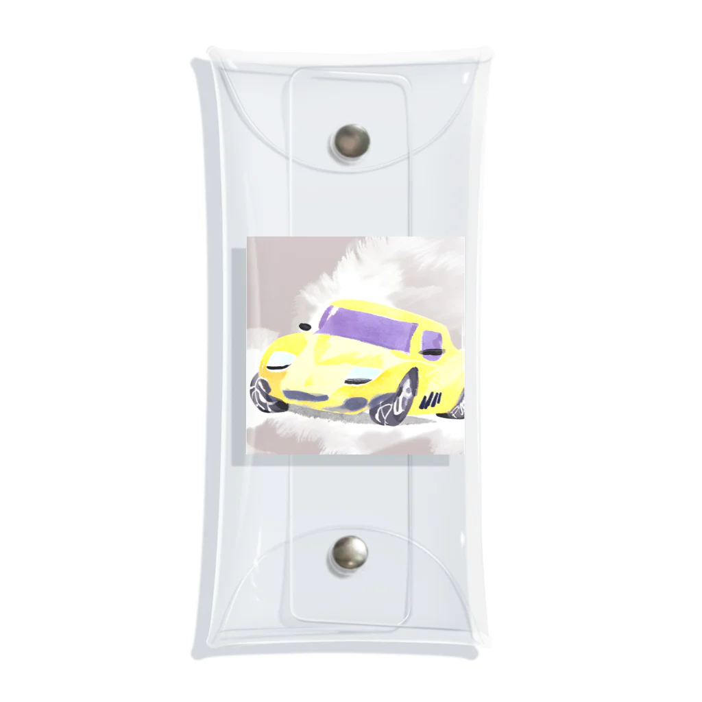 katapiiiの人気！水彩画風スポーツカー Clear Multipurpose Case